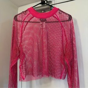 Ivy Park Paradise Crystal Mesh Shirt